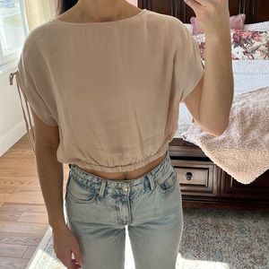 Style Rack size medium short sleeve cropped shirt